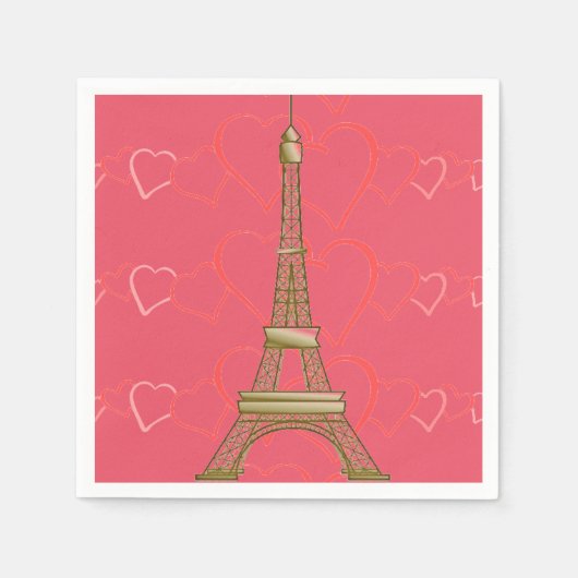 I Liebe Paris Paper Napkins Serviette (Vorderseite)