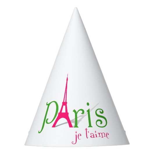 I Liebe Paris Partyhütchen (Vorderseite)