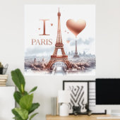 I Liebe Paris Poster (Heimbüro)