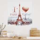 I Liebe Paris Poster (Küche)