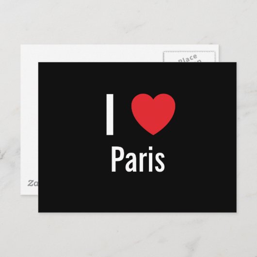 I Liebe Paris Postkarte (Vorne/Hinten)