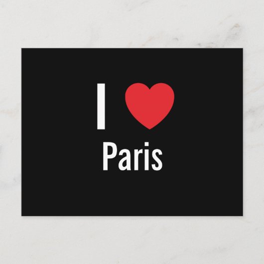 I Liebe Paris Postkarte (Vorderseite)