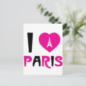 I Liebe Paris Postkarte (Stehend Vorderseite)