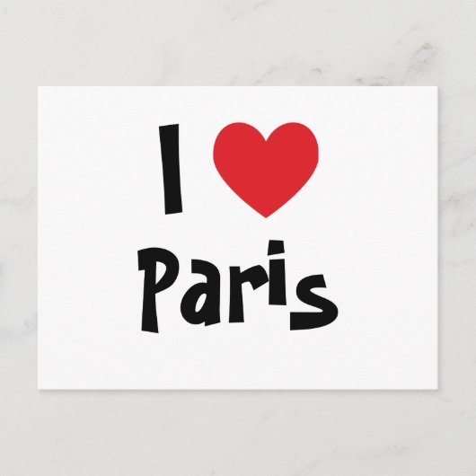 I Liebe Paris Postkarte (Vorderseite)