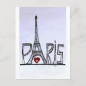 I Liebe Paris Postkarte (Vorderseite)
