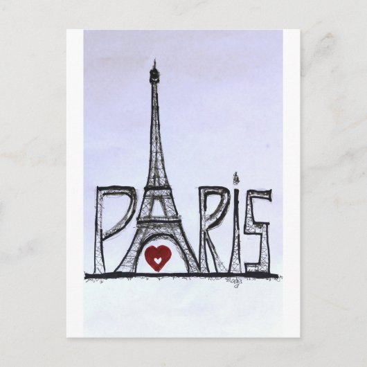 I Liebe Paris Postkarte (Vorderseite)
