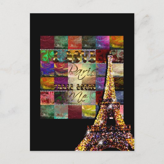 I Liebe Paris - Postkarte (Vorderseite)