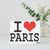 I Liebe Paris Postkarte (Stehend Vorderseite)