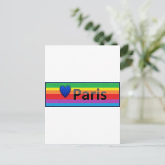 I Liebe Paris Postkarte (Stehend Vorderseite)