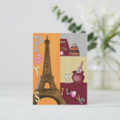 I Liebe Paris Postkarte (Stehend Vorderseite)