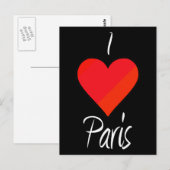 I Liebe Paris Postkarte (Vorne/Hinten)