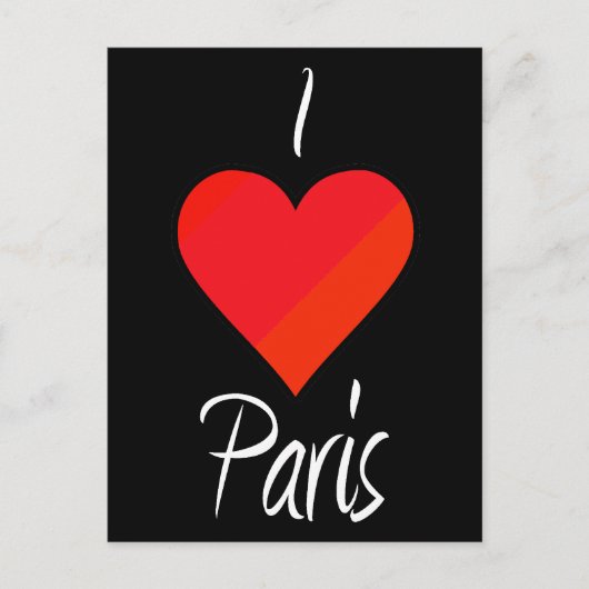 I Liebe Paris Postkarte (Vorderseite)