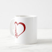 I Liebe Paris, Romantisches Inspiriert Paris Kaffeetasse (Vorderseite Links)