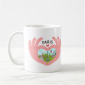 I Liebe Paris, Romantisches Inspiriert Paris Kaffeetasse (Links)
