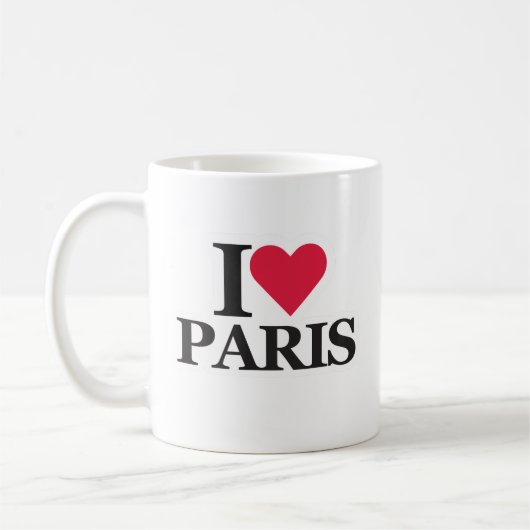 I Liebe Paris, Romantisches Inspiriert Paris Kaffeetasse (Links)
