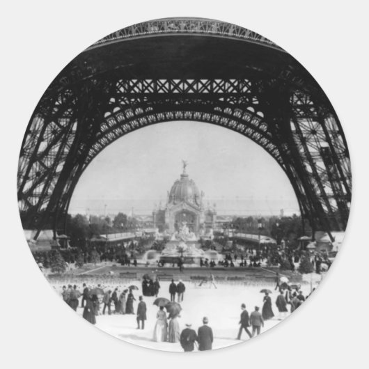 I Liebe Paris Runder Aufkleber (Vorderseite)