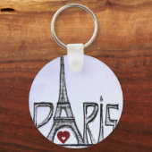 I Liebe Paris Schlüsselanhänger (Vorderseite)