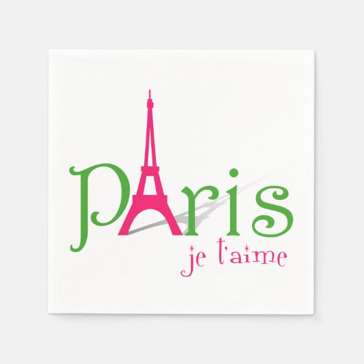 I Liebe Paris Serviette (Vorderseite)