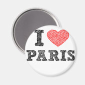 I Liebe Paris Sketch Magnet (Vorderseite/Rückseite)