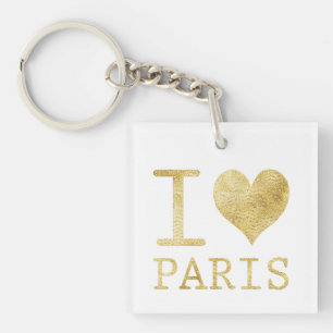 I Liebe Paris Square Schlüsselkette Schlüsselanhänger
