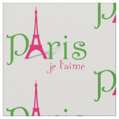 I Liebe Paris Stoff (Nahaufnahme)