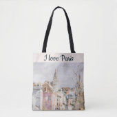 I Liebe Paris Street Scene Architecture Tasche (Vorderseite)