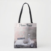 I Liebe Paris Street Scene Pink Car Tasche (Vorderseite)