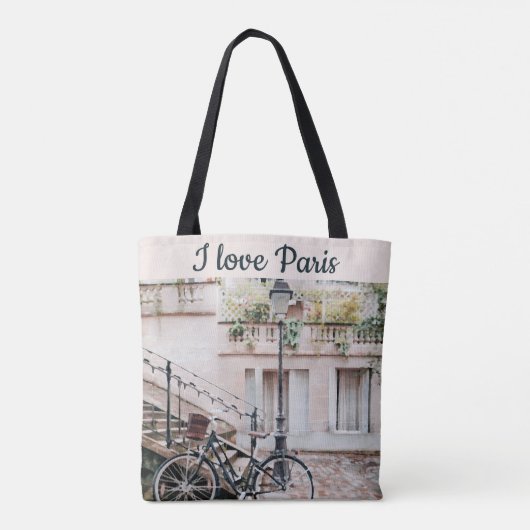I Liebe Paris Street Scene Tasche (Rückseite)