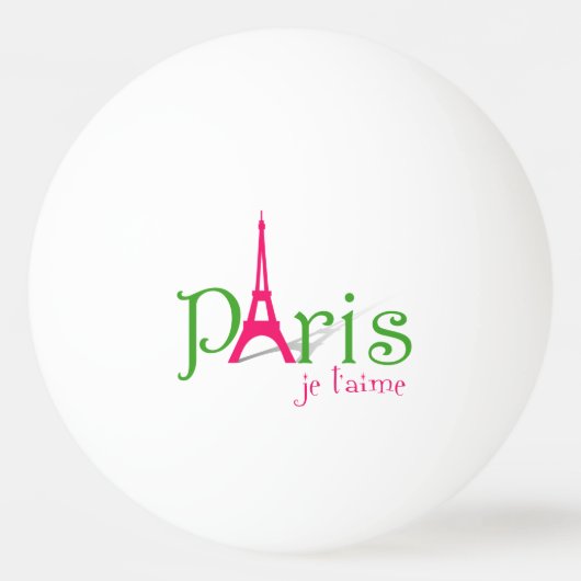 I Liebe Paris Tischtennisball (Rückseite)