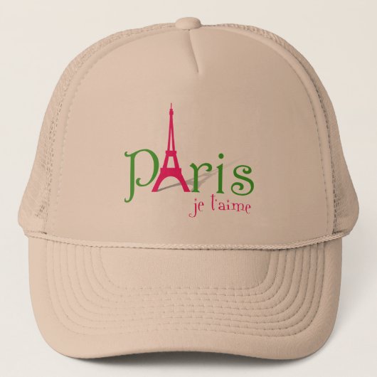 I Liebe Paris Truckerkappe (Vorderseite)