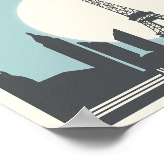 I Liebe Paris Vintage Poster (Ecke)