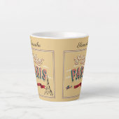 I Liebe Paris Vintage Travel Poster Milchtasse (Vorderseite)