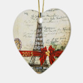 I LIEBE-PARIS-WEIHNACHTENverzierung Keramik Ornament (Links)
