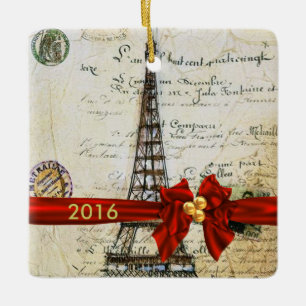 I LIEBE-PARIS-WEIHNACHTENverzierung Keramikornament