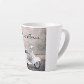 I Liebe Paris White Motor Scooter Milchtasse (Rechte Ecke)