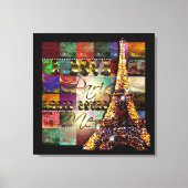 I Liebe Paris - Wrapped Canvas Leinwanddruck (Vorderseite)