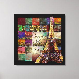 I Liebe Paris - Wrapped Canvas Leinwanddruck