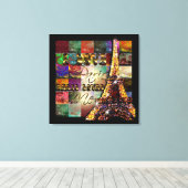 I Liebe Paris - Wrapped Canvas Leinwanddruck (Insitu (Holzboden))