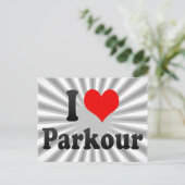 I Liebe Parkour Postkarte (Stehend Vorderseite)