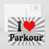 I Liebe Parkour Postkarte (Vorne/Hinten)