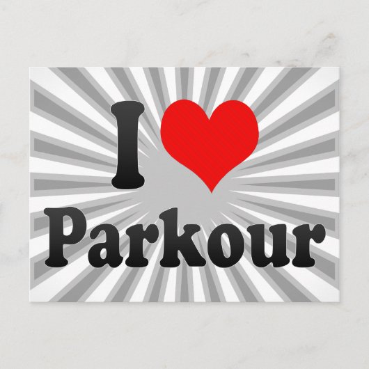 I Liebe Parkour Postkarte (Vorderseite)