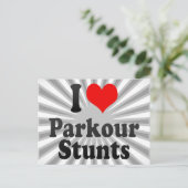 I Liebe Parkour Stunts Postkarte (Stehend Vorderseite)