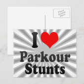 I Liebe Parkour Stunts Postkarte (Vorne/Hinten)