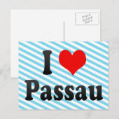 I Liebe Passau, Deutschland. Ich Liebe Passau, Postkarte (Vorne/Hinten)