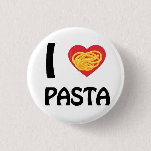 I Liebe Pasta Button (Vorderseite)
