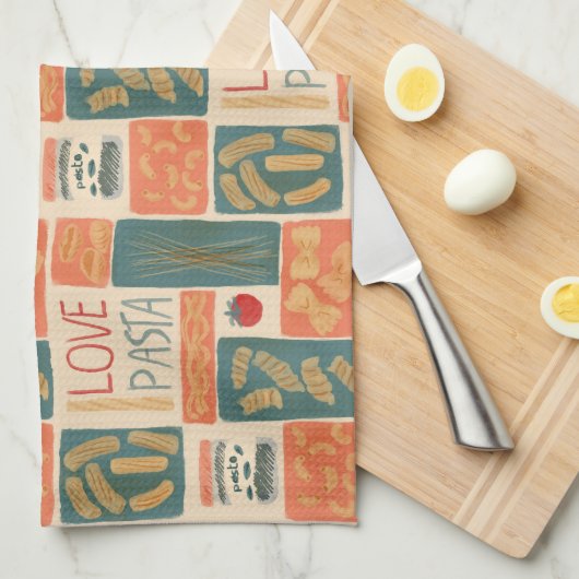 I Liebe Pasta Geschirrtuch (Viertel Falte)