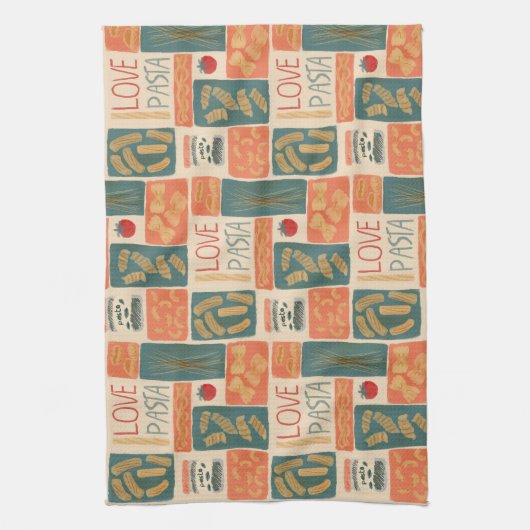 I Liebe Pasta Geschirrtuch (Vertikal)