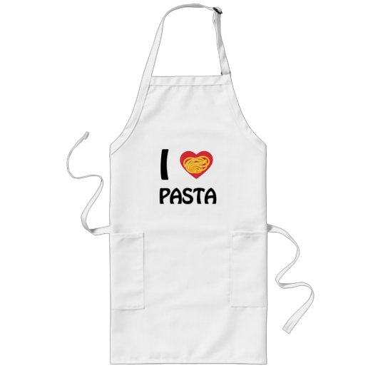 I Liebe Pasta Lange Schürze (Vorne)
