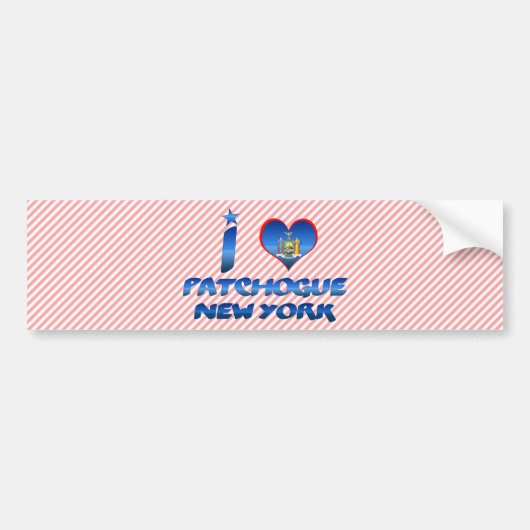 I Liebe Patchogue, New York Autoaufkleber (Vorne)