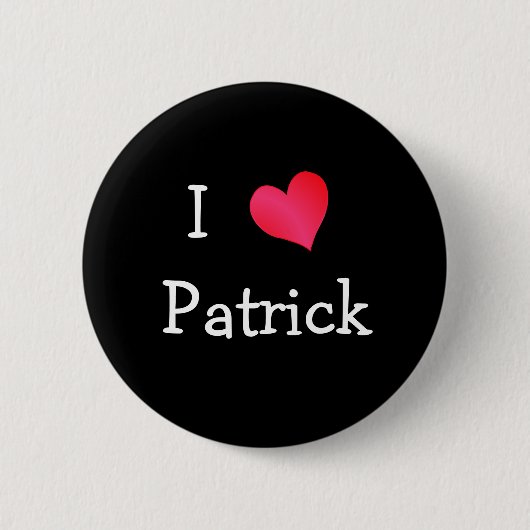 I Liebe Patrick Button (Vorderseite)